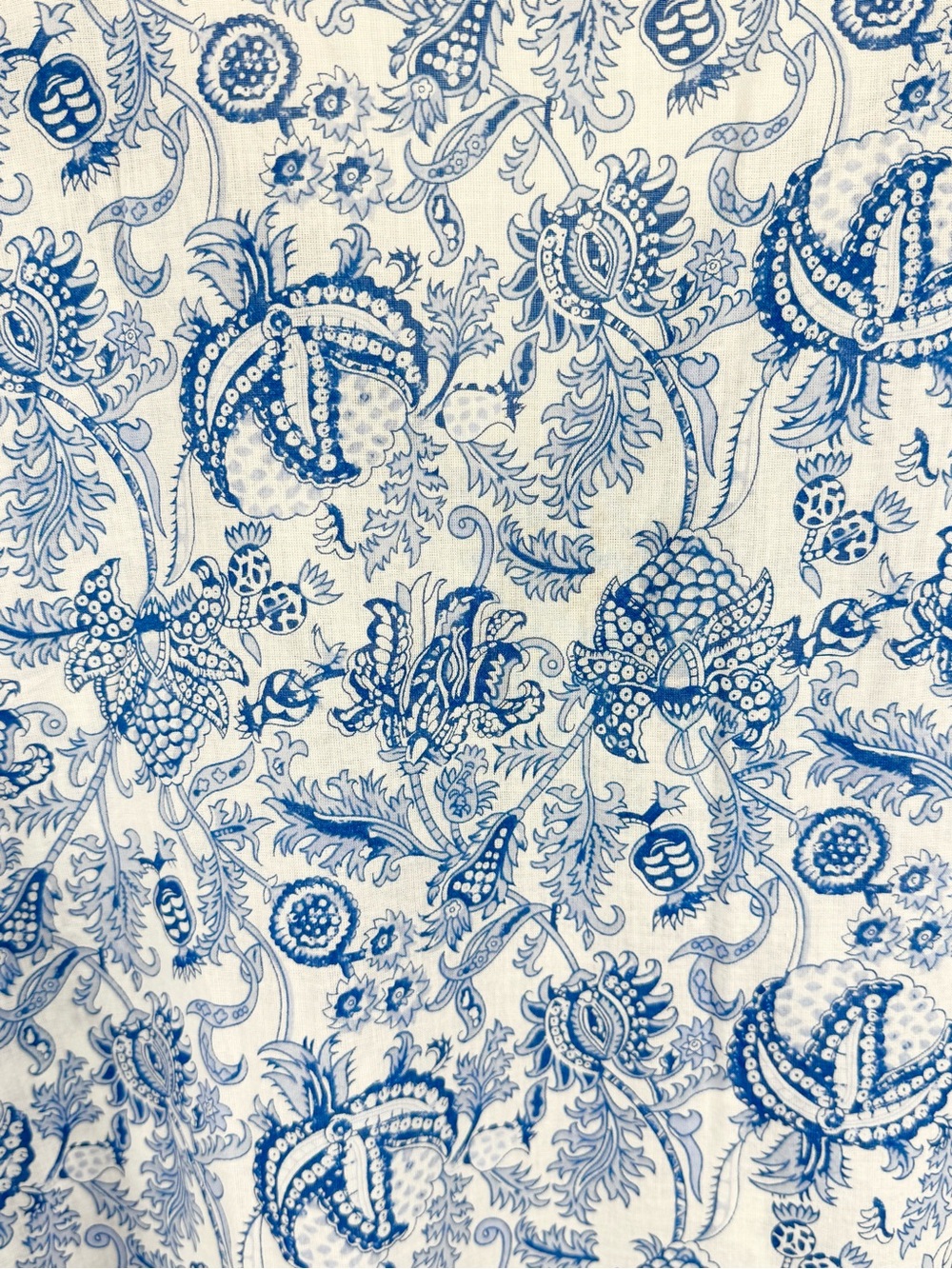 Anne Carson Blue Paisley Cotton Tunic size 2X - Picture 8 of 16